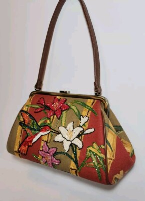 ISABELLA FIORE RARE HUMMINGBIRD EMBELLISHED HARD FRAME MULTI-COLOR