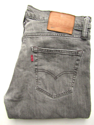 Levi's 511 Slim Fit Herren Jeans W31 L29 Mid Grey Stretch Denim LEVG706