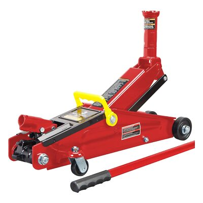 #ad BIG RED 3 Ton Hydraulic Trolley Service Floor Jack Extra Saddle Red T83006 $92.79