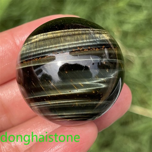 29mm+ 1pc Natural Blue Tiger’s Eye Jasper sphere quartz crystal Ball Healing 1pc - Picture 5 of 12