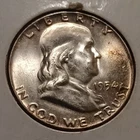 1954 Franklin Half Dollar BU Uncirculated Mint State 90% Silver 50c US Coin