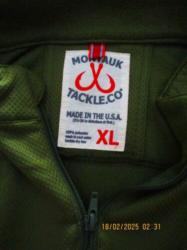 MAGLIONE PULLOVER UOMO MONTAUK TACKLE CO. 1/4 ZIP - VERDE - MADE IN U.S.A. - TAGLIA XL - Foto 3 di 10