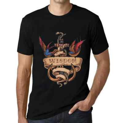 Herren Grafik T-Shirt Anchor Tattoo Wisdom Öko-Verantwortlich Vintage Jahrgang