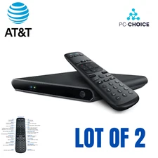 LOT of 2 AT&T Direct Android TV  C71KW-400 Streaming Box  Remote & Power Adapter
