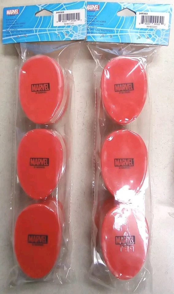 Paquete de 3 contenedores de golosinas Marvel Spider-Man cada tamaño pequeño rojo Foto 2 de 2