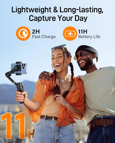 Hohem iSteady X3 SE 3-Axis Gimbal Stabilizer AI Tracking Foldable Selfie Stick - Picture 4 of 8