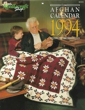 AFGHAN CALENDAR 1994 THE NEEDLECRAFT SHOP 12 DESIGNS CROCHET PATTERN BOOK