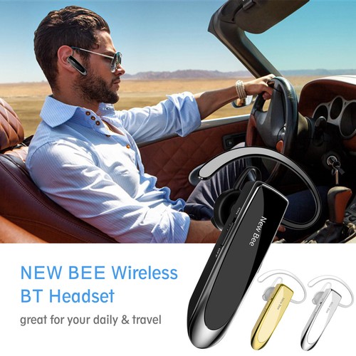 NEW BEE Wireless Bluetooth Earpiece for Cellphone Laptop Trucker Driver V7X1 - Picture 2 of 10