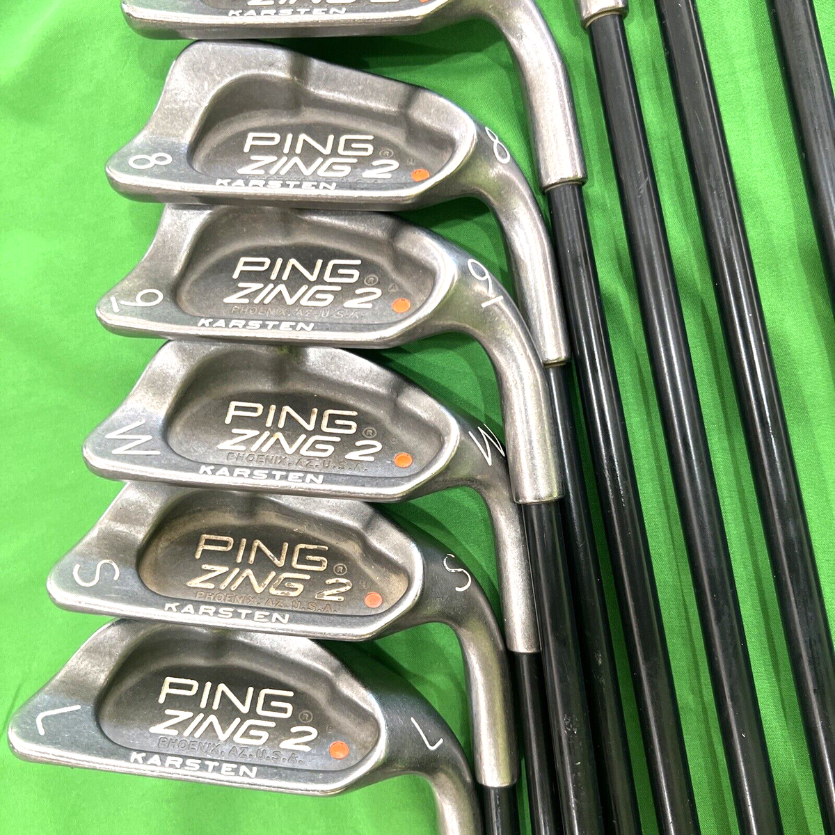 Ping Zing 2 Iron Set 3-PW+SW+LW Orange Dot Karsten 101