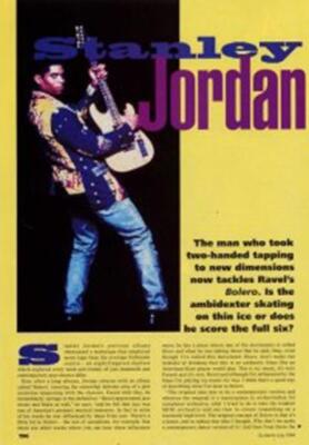 Stanley Jordan UK 'Guitarist' Interview Clipping ECLIPSED