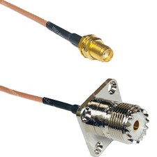 RG316 SMA FEMALE to UHF Female Flange RF Cable Rapid-SHIP LOT