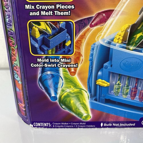 Crayola Crayon Maker Melt & Mold Make Swirl Crayons New Open Box - Picture 6 of 6