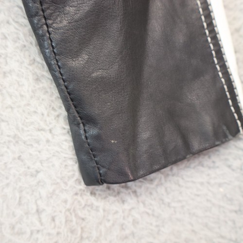 Gabardina chaqueta larga Winlit grande negra de cuero genuino para mujer - Imagen 8 de 12