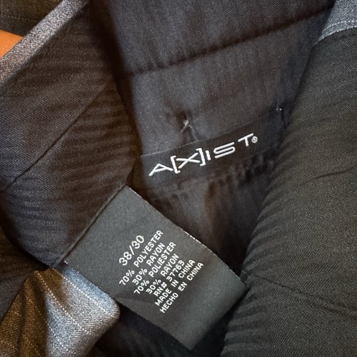 AXIST … Flat Front Dress Pants … Gray Pin Stripe ... Size 38 x 30 … NEW - Picture 10 of 12