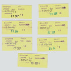 Lot de 7 tickets de métro Paris 1986 - RATP/SNCF - Série hebdomadaire - vintage