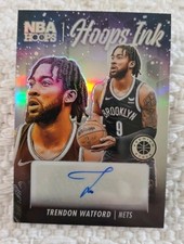 Trendon Watford 2023-24 Hoops Premium Stock #HI-WAT Hoops Ink Auto Brooklyn Nets