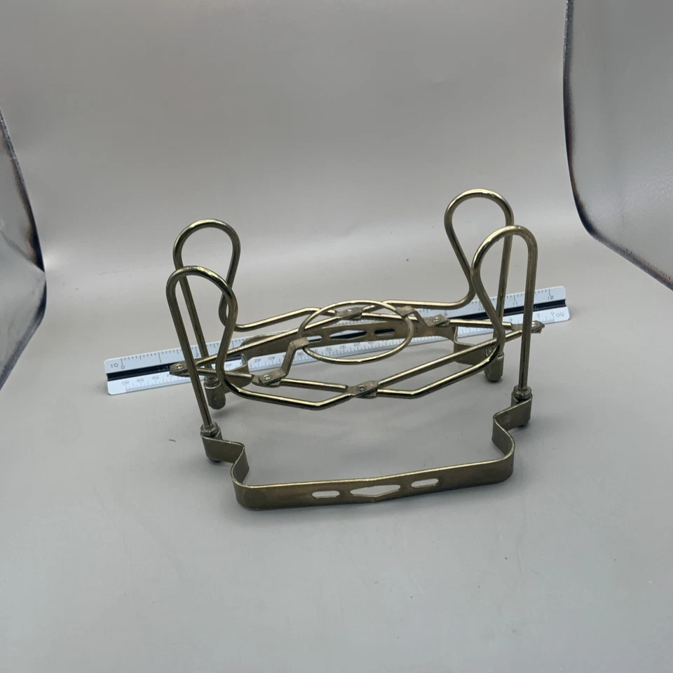 MCM Chrome Expandable Casserole Dish Carrier/Trivet Up to 15" VTG Made In Italy - Image 4 of 4