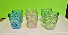 6 pcs 4 inch Crystal Cut Plastic Drinking Glasses /Tumblers