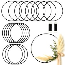 16 Pack 18  Metal Floral Hoops Rings  Paddle Wire Macrame Wreath DIY Crafts