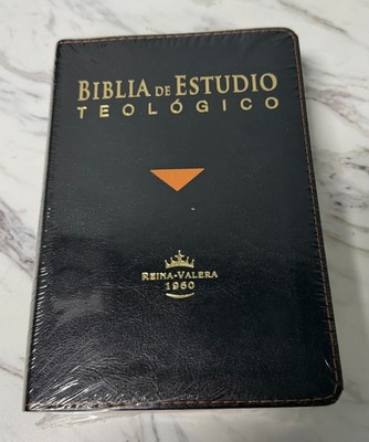 Biblia De Estudio Teológico Pastoral RV1960 Piel Negra Con Ind 8x6 Inch T/Manual