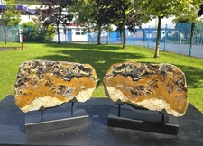 Very Large Pietersite Crystal Pair Mounted 35KG