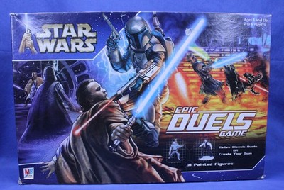 MB Milton Bradley Hasbro Vintage 2002 Star Wars Epic Duels Board Game Used