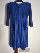 Amish Mennonite cape Girls Blue dress 15 bust 15 waist Spring handmade modest