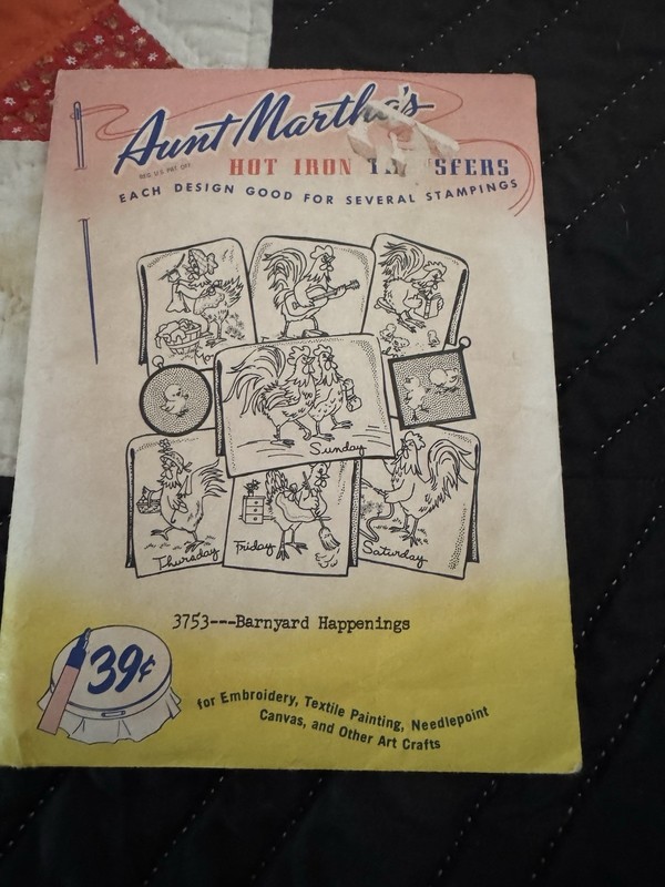 Aunt Martha's Hot Iron Transfers 3753 Barnyard Happenings Barnyard Theme
