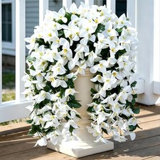 Fake Bougainvillea Artificial Hanging Flowers, 2 PCS Outdoor Faux Plants UV