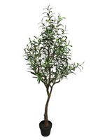 artplants Dekobaum Olivenbaum Lianshu, Kunststamm, FrüChte, 150 Cm