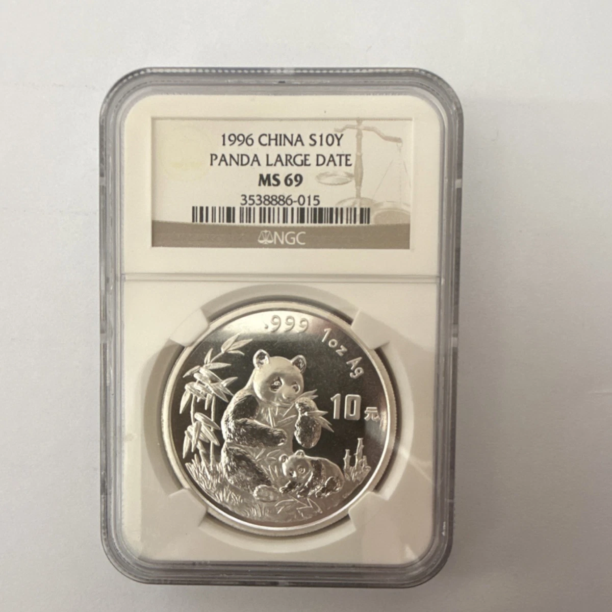 10 Yuan Denomination Grade MS 69 1996 Republic of China Coins
