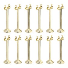 12Pcs Table Number Holder 3.9 Inch Place Picture Card Holder Stand Gold