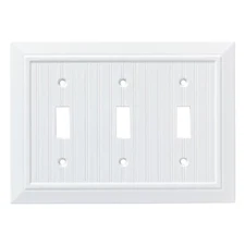 Franklin Brass W35273-PW-C Classic Beadboard Triple Switch Wall Plate/Switch ...
