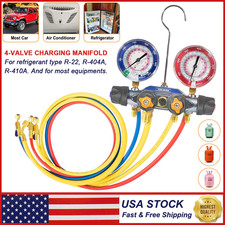 for Yellow Jacket 49968 4-Valve Test & Charging Manifold Gauges R-22/404A/410A