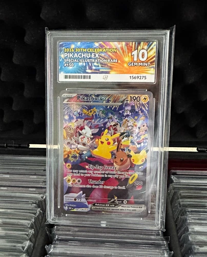 Pokémon TCG Pikachu ex 150/128 30th Celebration SIR Holo Graded ACE 10