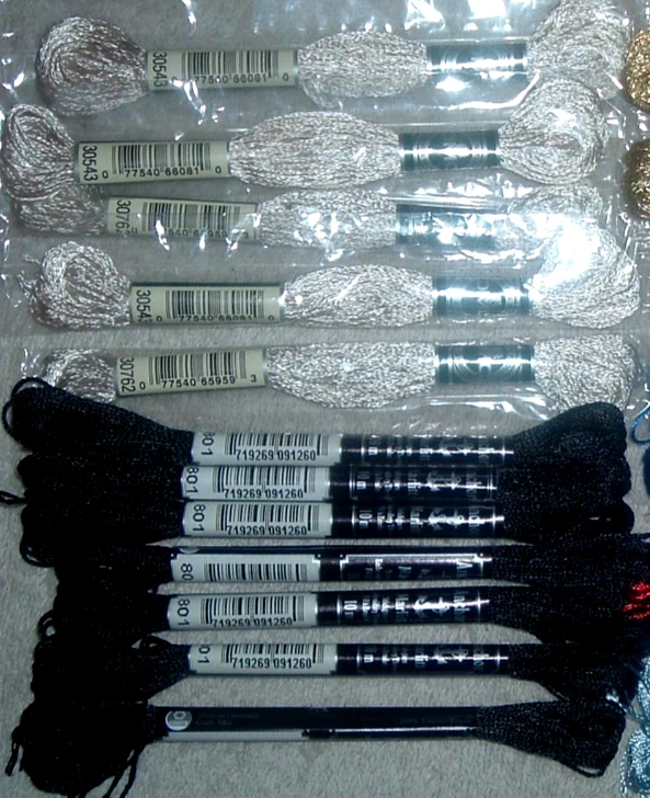 DMC & Anchor Shiny Metallic & Rayon Embroidery Floss Cross Stitch & Needlepoint - Image 2 of 3