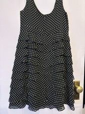 Eliza J - polkadot Tiered Chiffon Dress Size 12P