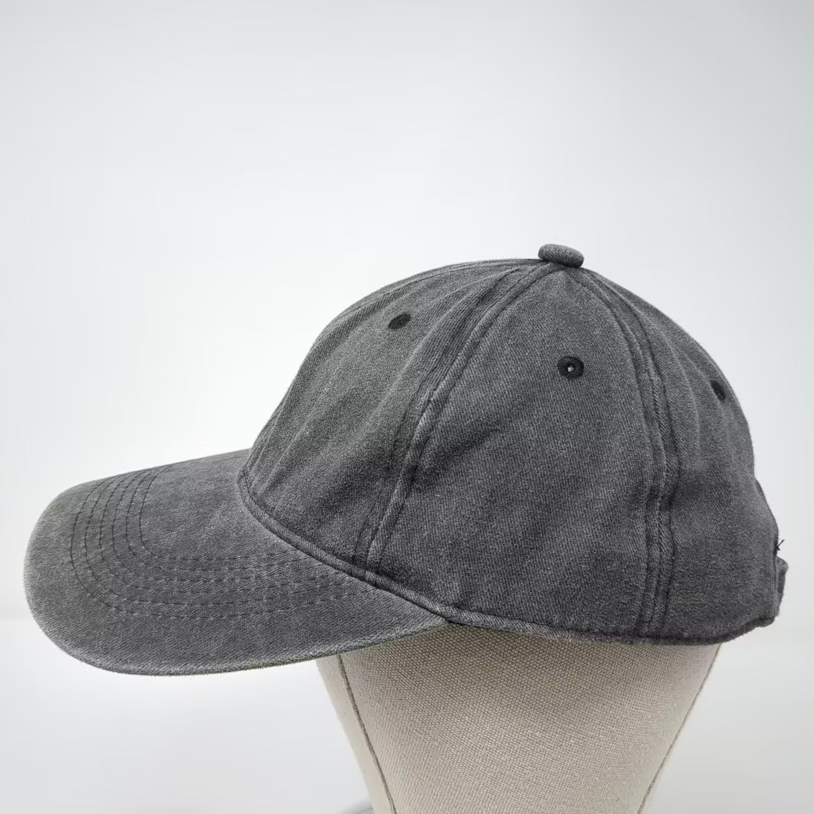 Gray Black Baseball Cap Hat Adjustable Slideback … - image 3