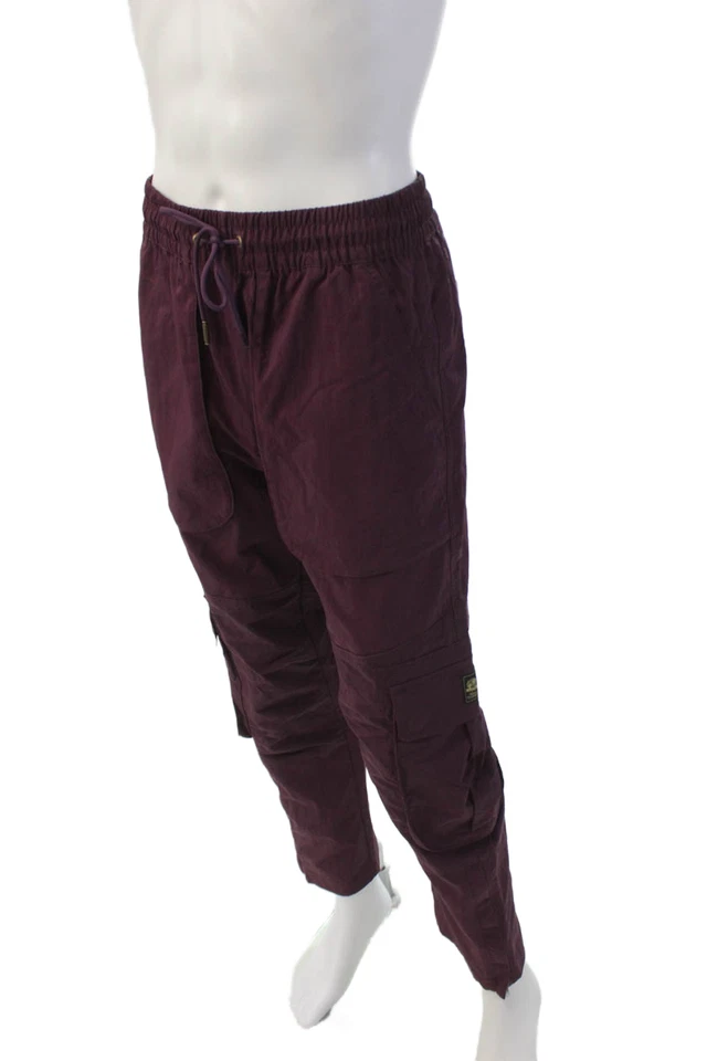 Pantalones cortavientos Aime Leon Dore para hombre con cordón cónicos rojos talla M Foto 2 de 4