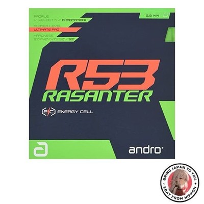 New Andro Japan Table Tennis Rubber Lazantar R53 Back Soft UM Tension Green 2.0