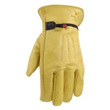 Wells Lamont 1132XL Saddle Tan XL Leather Work Gloves with Adjustable Wrist