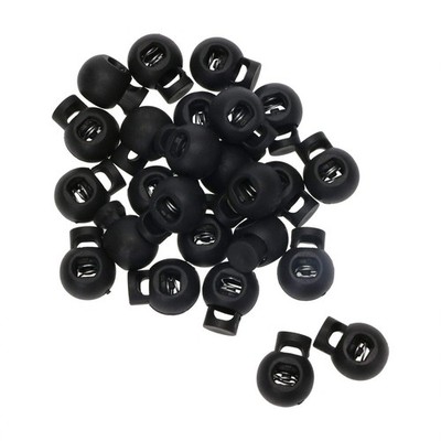 Plastic Toggle Single Hole Spring Loaded Elastic Drawstring Rope Cord Locks C...