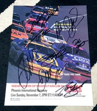 Dale Earnhardt Sr Jr-gordon-stewart-kenseth-labonte2 Signed 1999 Tnn Ad Page