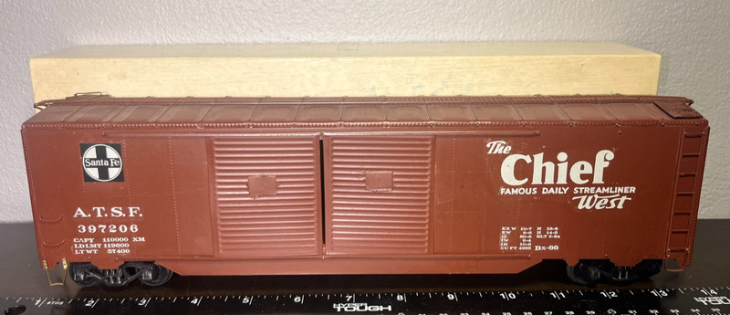 Athearn O Scale 2-Rail 50' ATSF Santa Fe Box Car w/ Kadee Couplers Built Kit