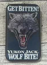 RARE Yukon Jack Wolf Bite Liquer Promotional Pin "Get Bitten!" Wolves