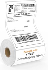 4"X6" Thermal Shipping Labels, 4X6 Labels,White Mailing Shipping Labels, Perfora