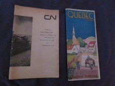 2 Canadian National RR Public  Timetable/Brochure LOT 1931 & 1962