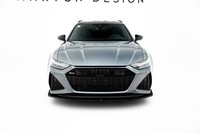 Maxton Design Frontlippe V.2 Passend FüR Audi RS6 C8 / C8 FL Schwarz Hochglanz