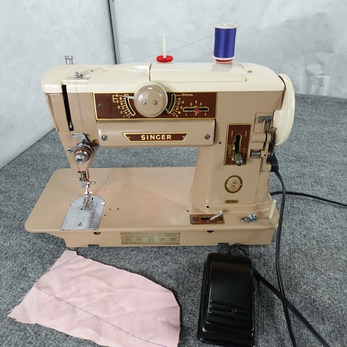Singer 401A Sewing Machine Slant O Matic Foot Pedal Power Cord Vintage ...