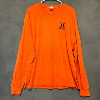 PG&E Shirt Long Sleeve Orange Utility Men XL Zero in on Safety Crewneck Painting